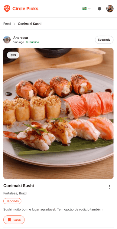 Experience detail view